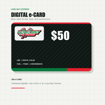 Long Bay Express $50 digital e-Card mockup